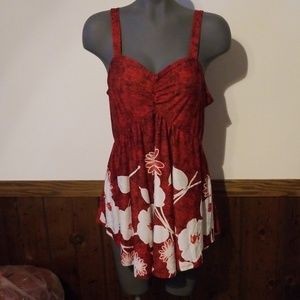 Rosegal red floral tank top